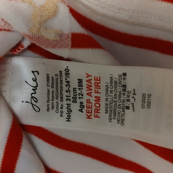 Joules Red and White Striped Shirt - Picture 3 of 3